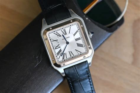 cartier santos-dumont watch large model|cartier santos diamond bezels.